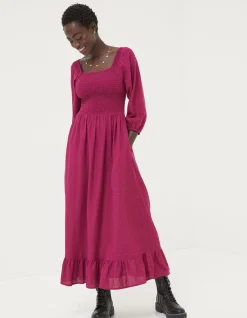 Adele Shirred Midi Dress