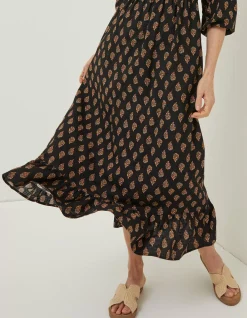 Adele Woodblock Midi Dress