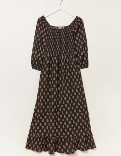Adele Woodblock Midi Dress