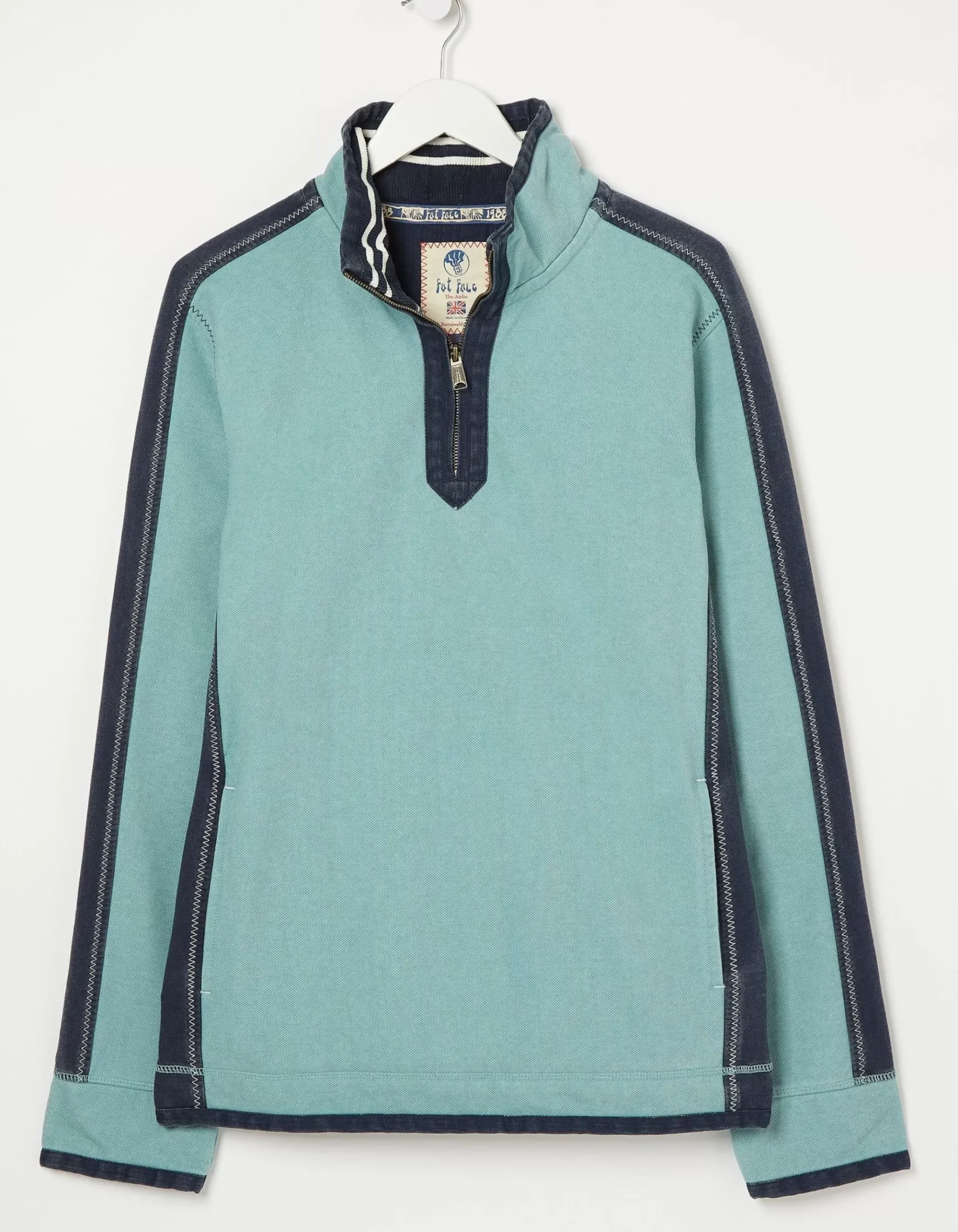 Airlie Cuff Stripe Pocket Sweat