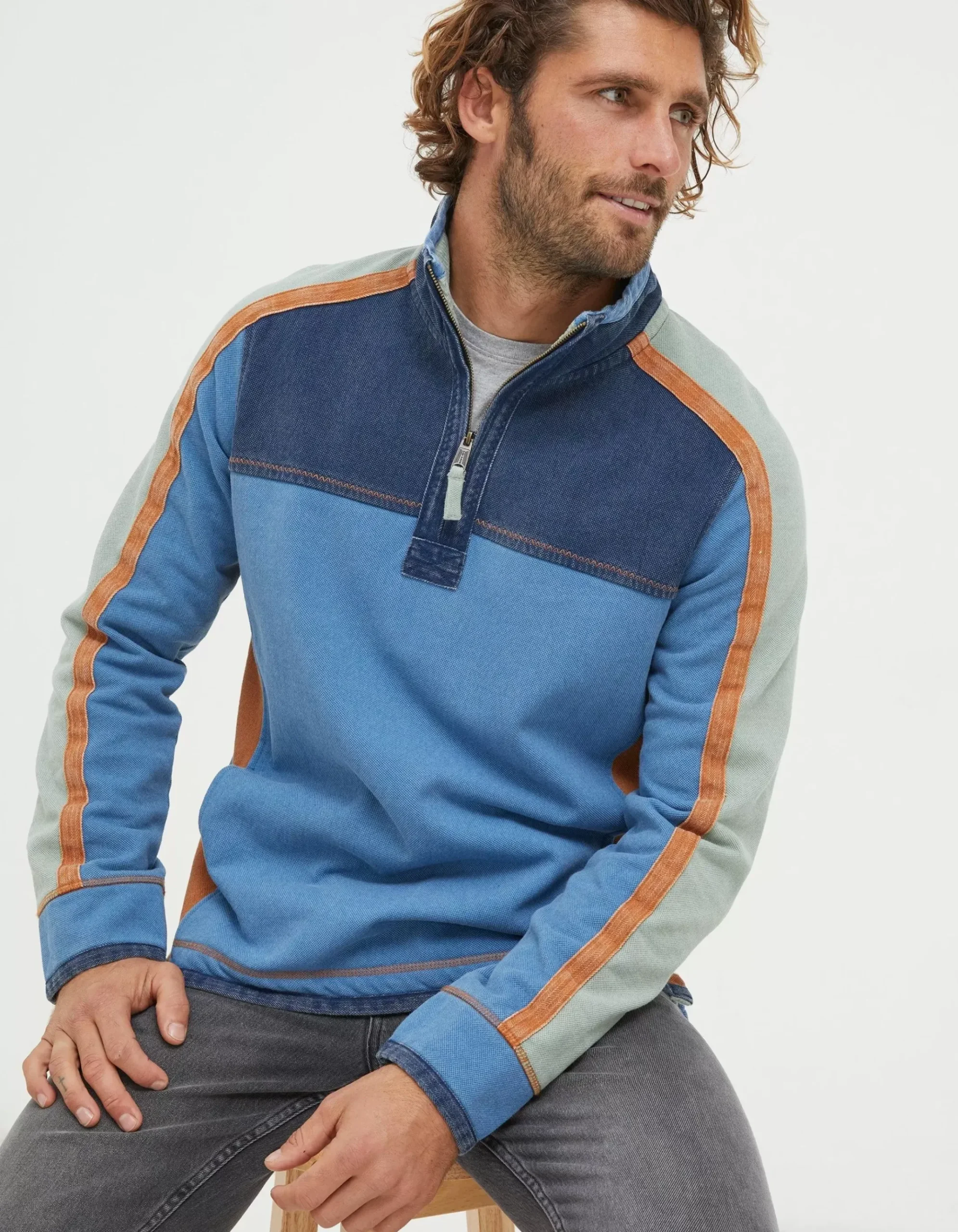 Airlie Panel Contrast Sweatshirt