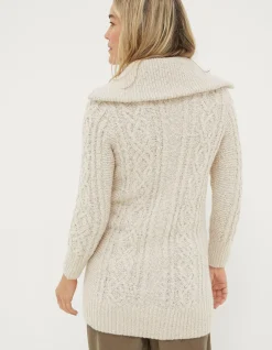 Alicia Collar Cable Knit Cardigan