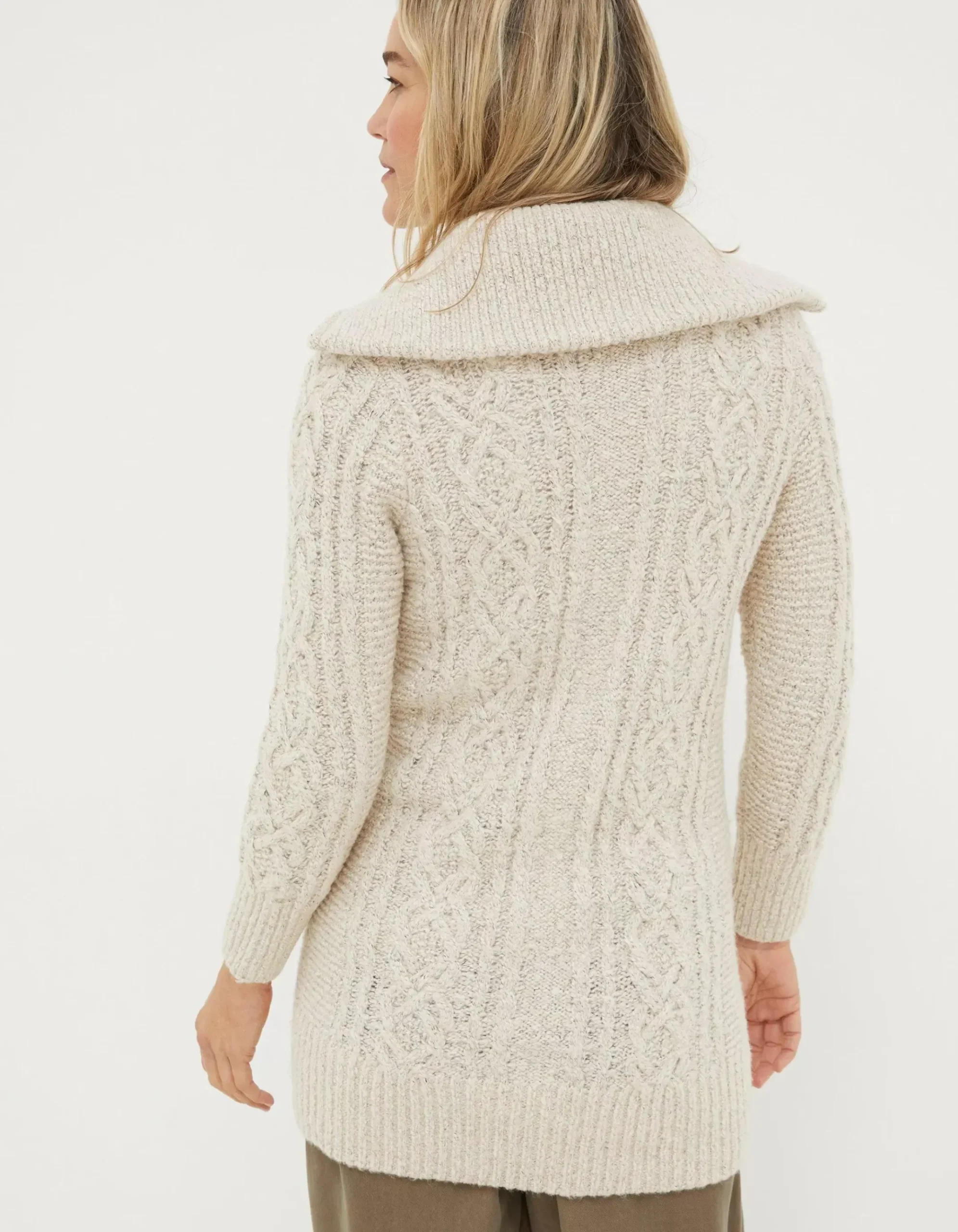 Alicia Collar Cable Knit Cardigan