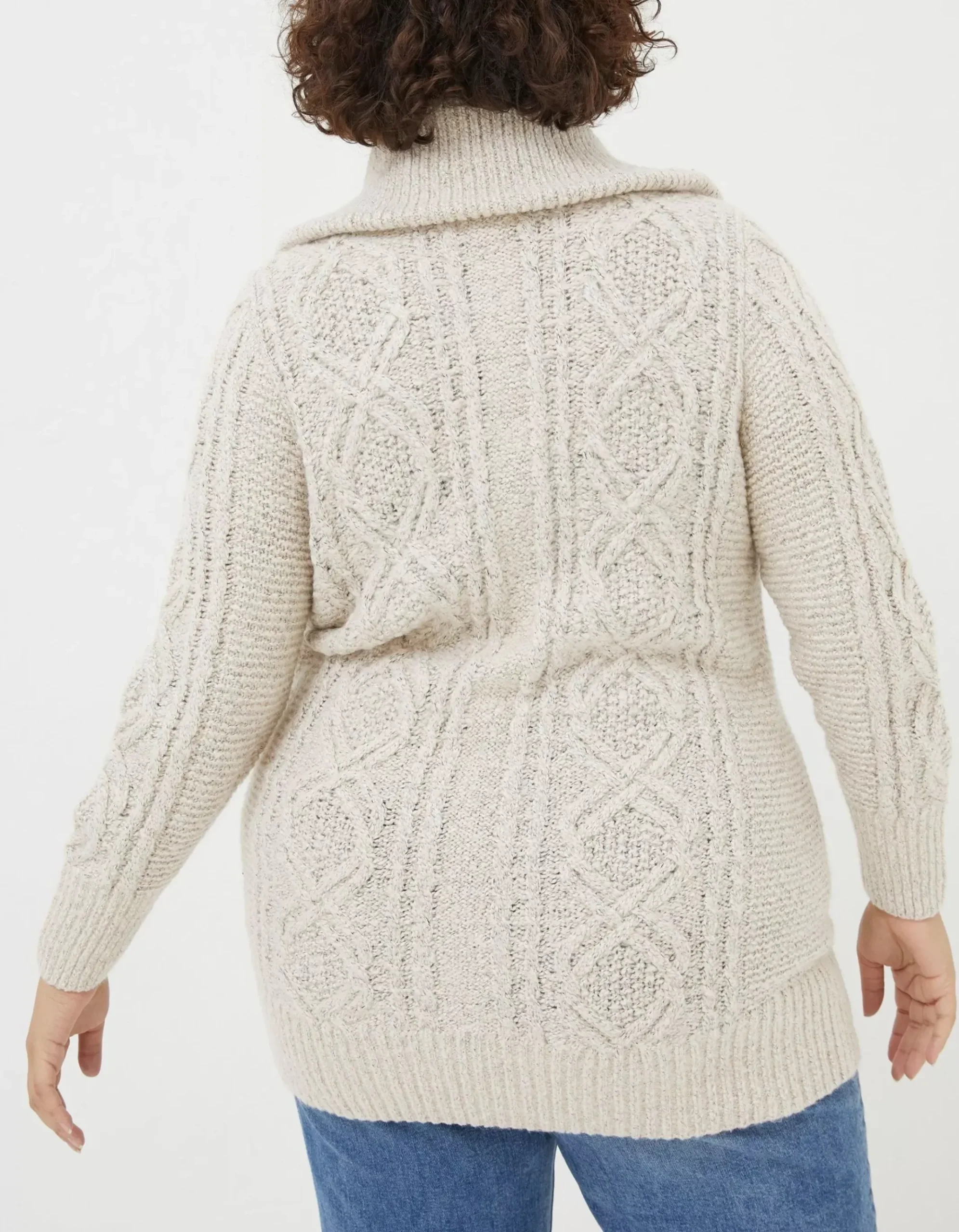 Alicia Collar Cable Knit Cardigan