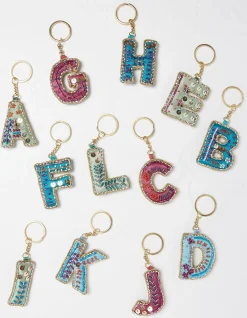 Alphabet Beaded Keyring A-L