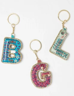 Alphabet Beaded Keyring A-L
