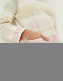 Amari Textured Stripe Crew Sweatshirt