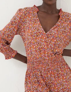 Amba Gradient Floral Jersey Dress