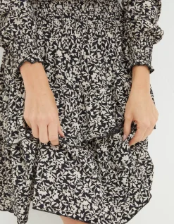 Amba Mono Vines Jersey Dress