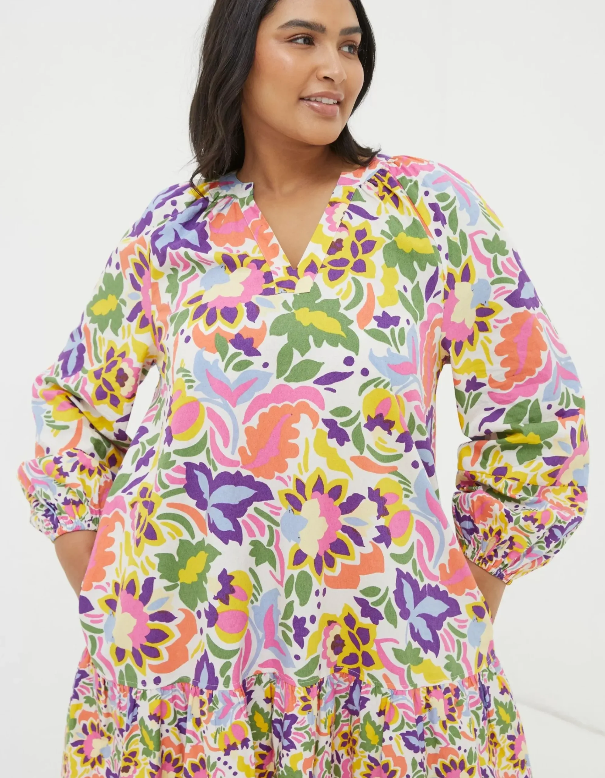 Amy Art Floral Tunic Dress