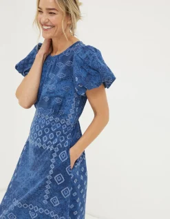 Angie Patchwork Midi Dress