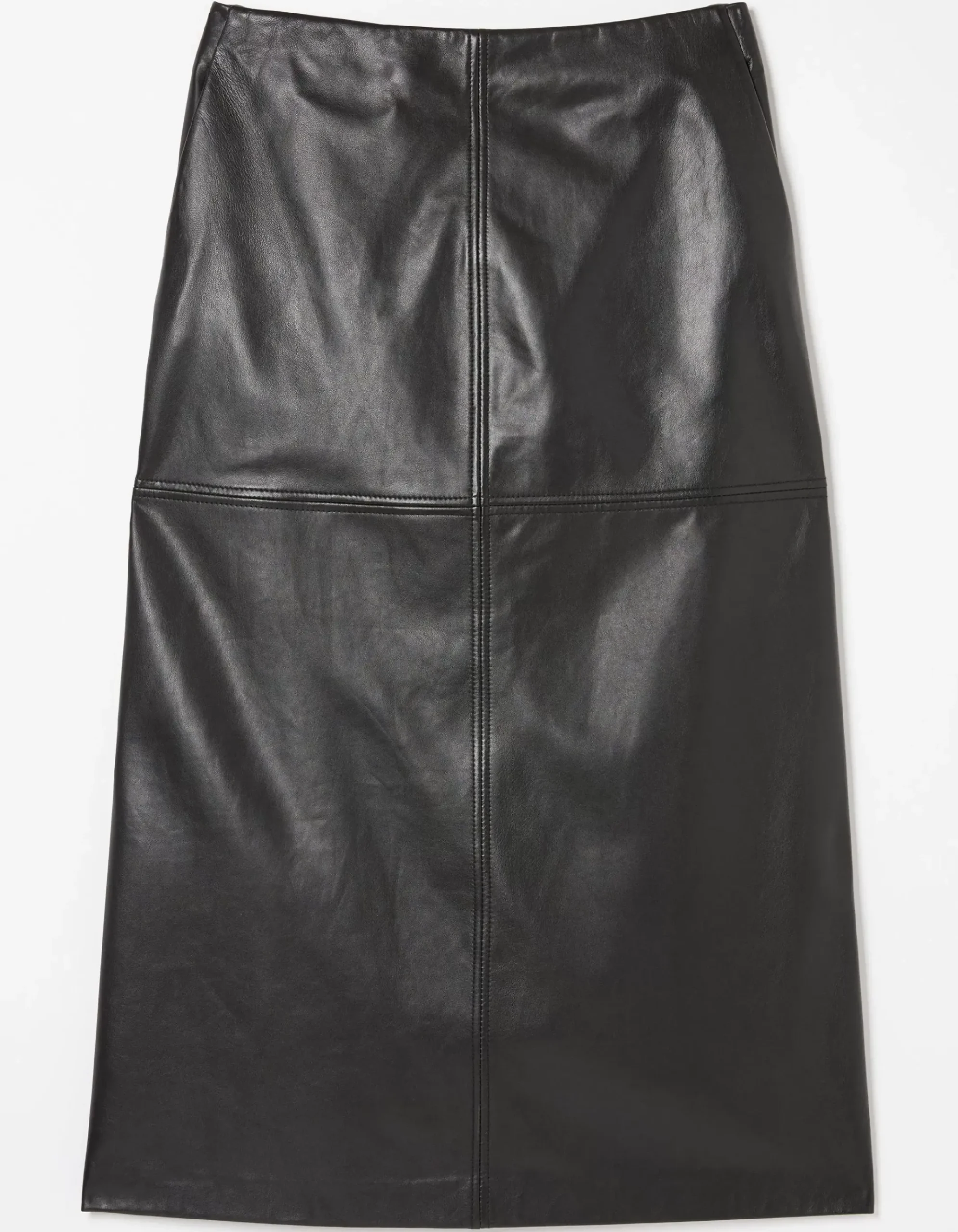 Anya Leather Midi Skirt