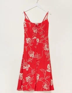 Ariel Batik Red Midi Dress
