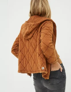 Asher Quilted Zip Through Hoodie