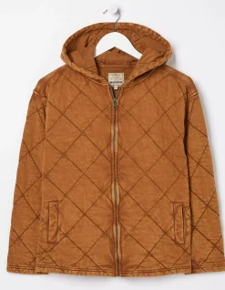 Asher Quilted Zip Through Hoodie