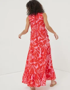Avery Ikat Leaves Midi Dress