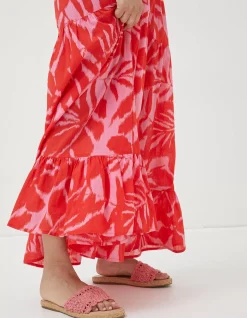 Avery Ikat Leaves Midi Dress
