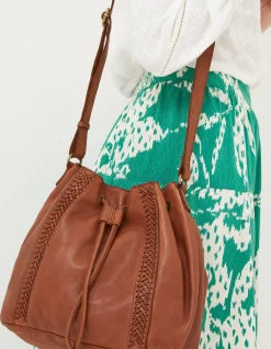 Awna Leather Bucket Bag