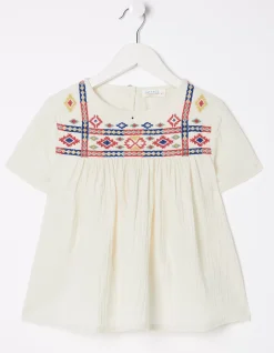 Aztec Embroidered Top