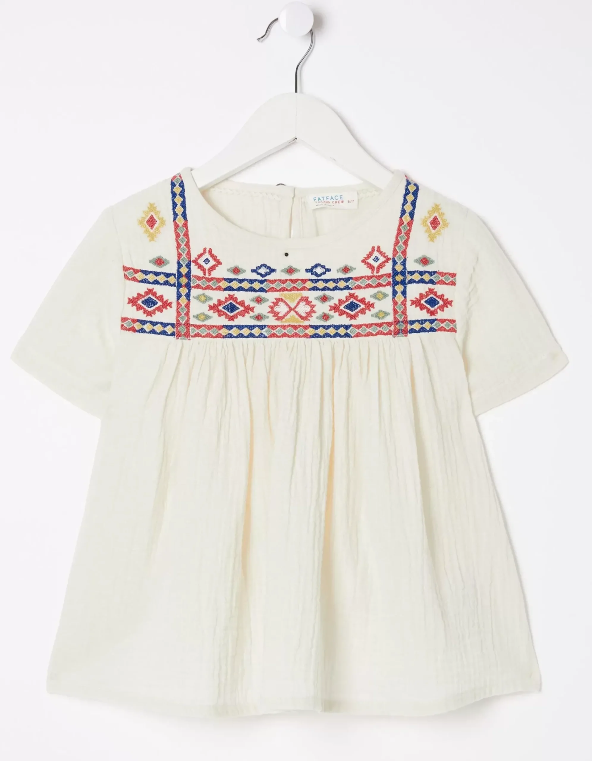 Aztec Embroidered Top