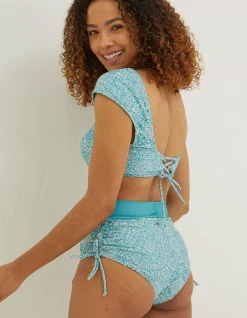 Bandana Cap Sleeve Bikini Top