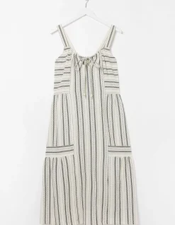 Beach Wear Tulum Stripe Midi Dress