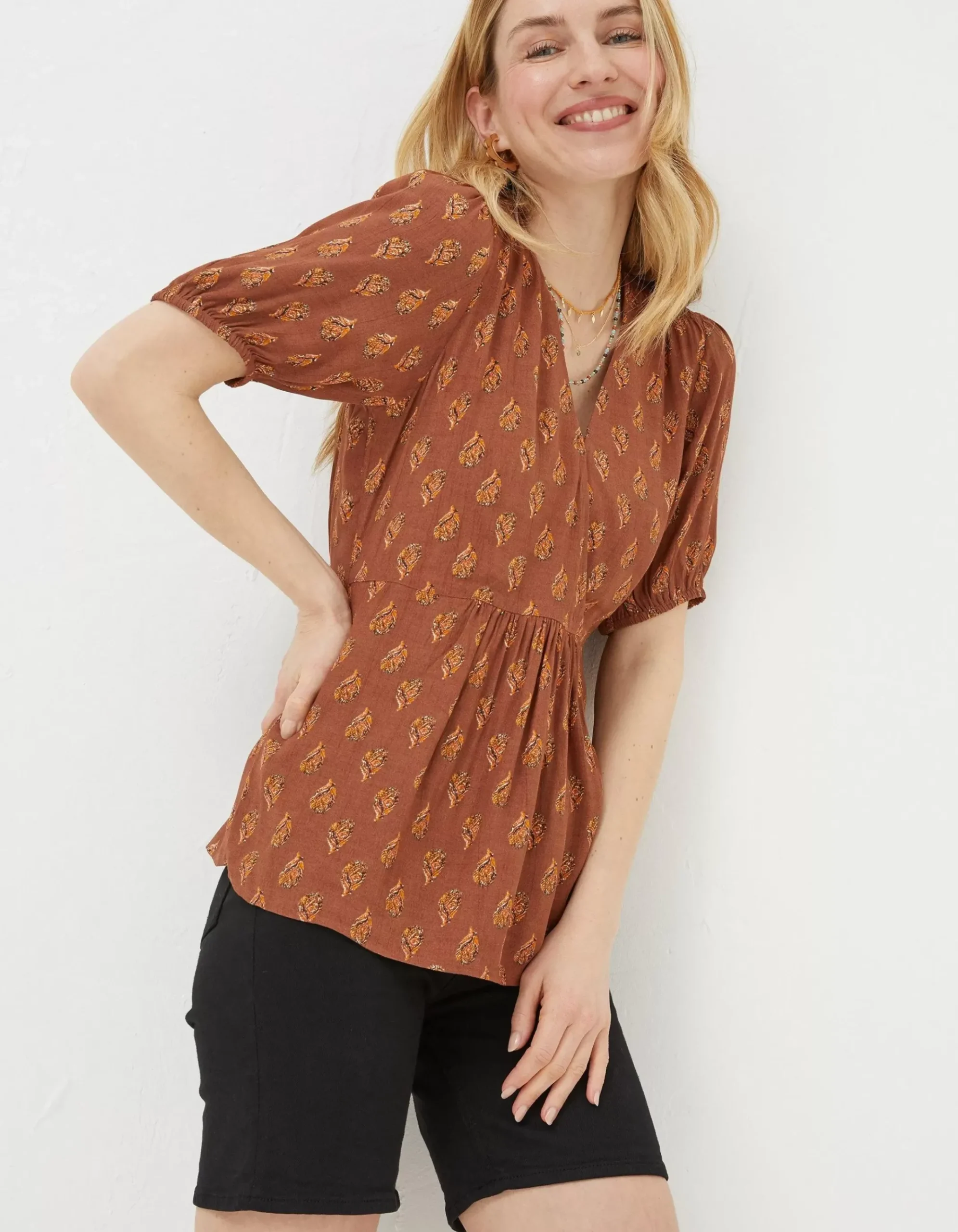 Bella Woodblock Blouse