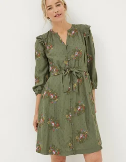 Bernie Embroidered Shirt Dress