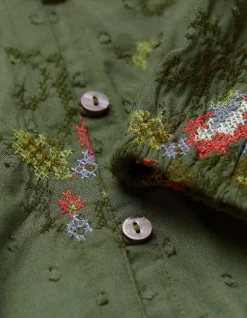 Bernie Embroidered Shirt Dress
