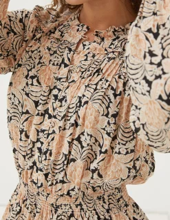 Beth Damask Floral Maxi Dress