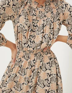 Beth Damask Floral Maxi Dress