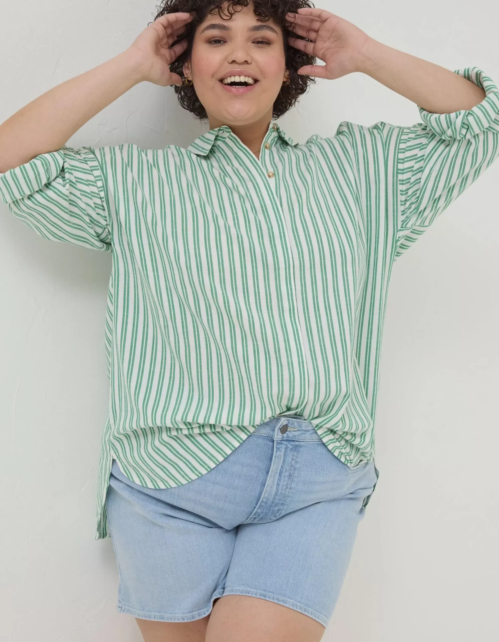 Billie Stripe Longline Shirt