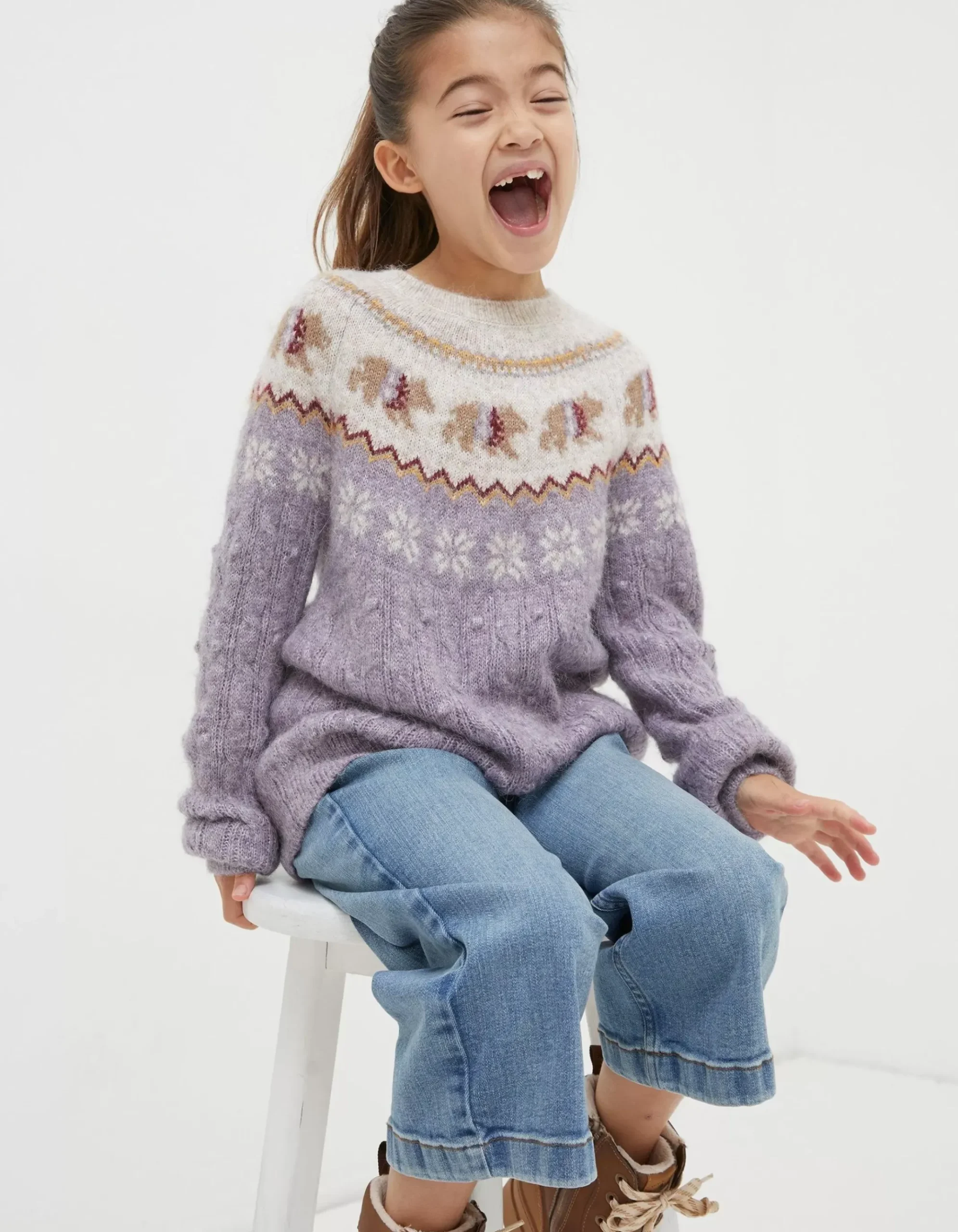 Bobbi Bear Knitted Crew Jumper