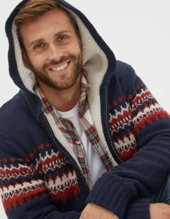 Borg Lined Fairisle Hoodie