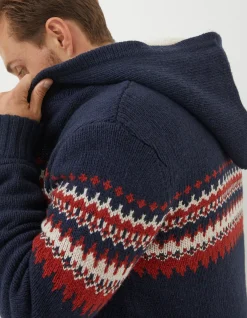Borg Lined Fairisle Hoodie