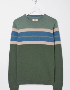 Braunton Chest Stripe Crew Jumper