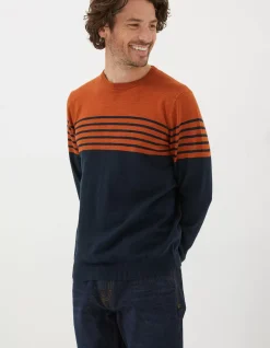 Braunton Stripe Crew Jumper
