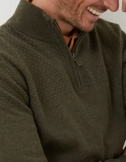 Braunton Textured Half Neck
