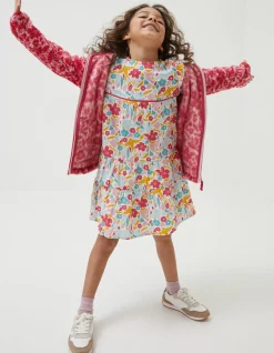 Bright Blooms Zip Through Fleece