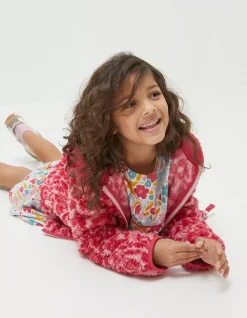 Bright Blooms Zip Through Fleece