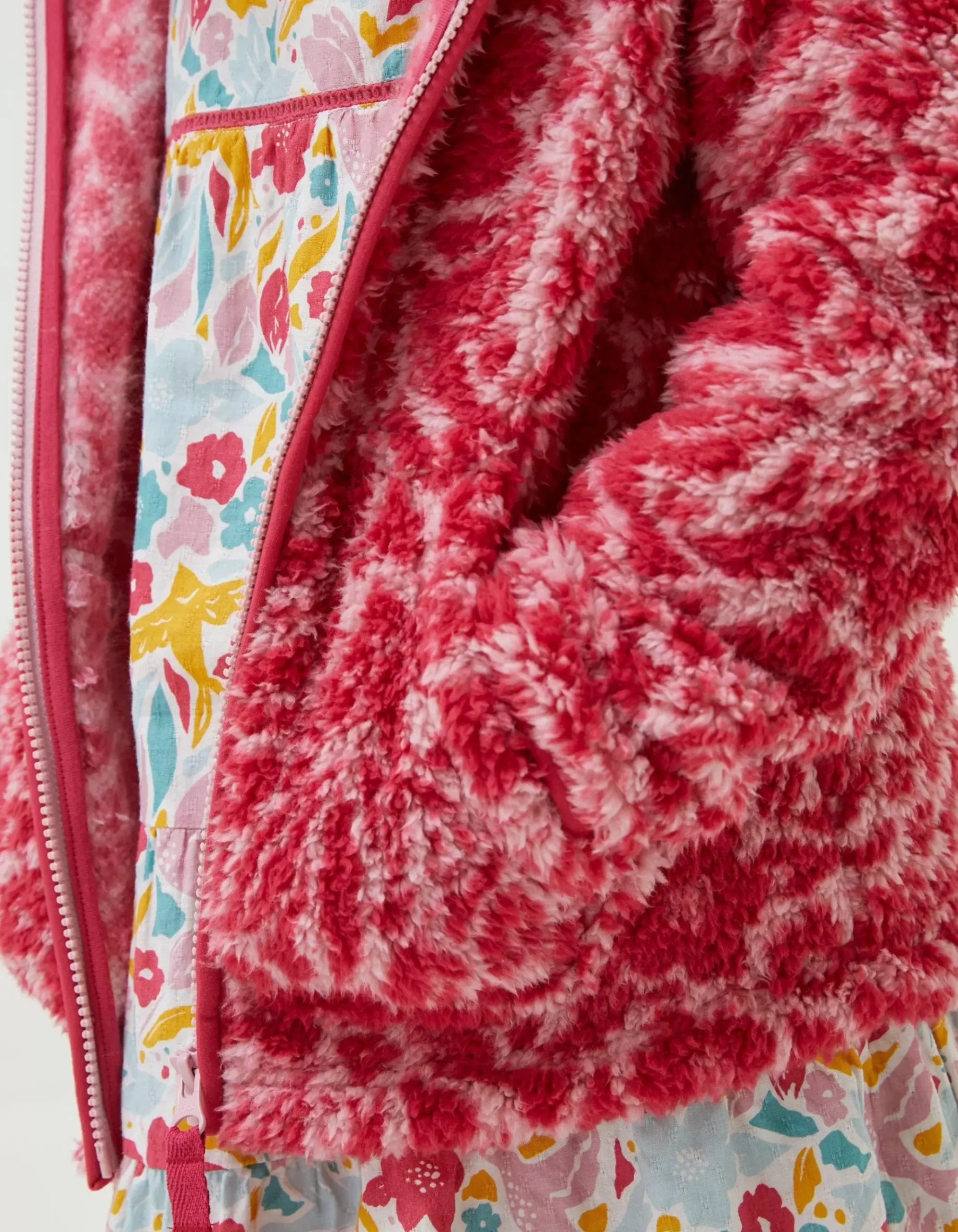 Bright Blooms Zip Through Fleece