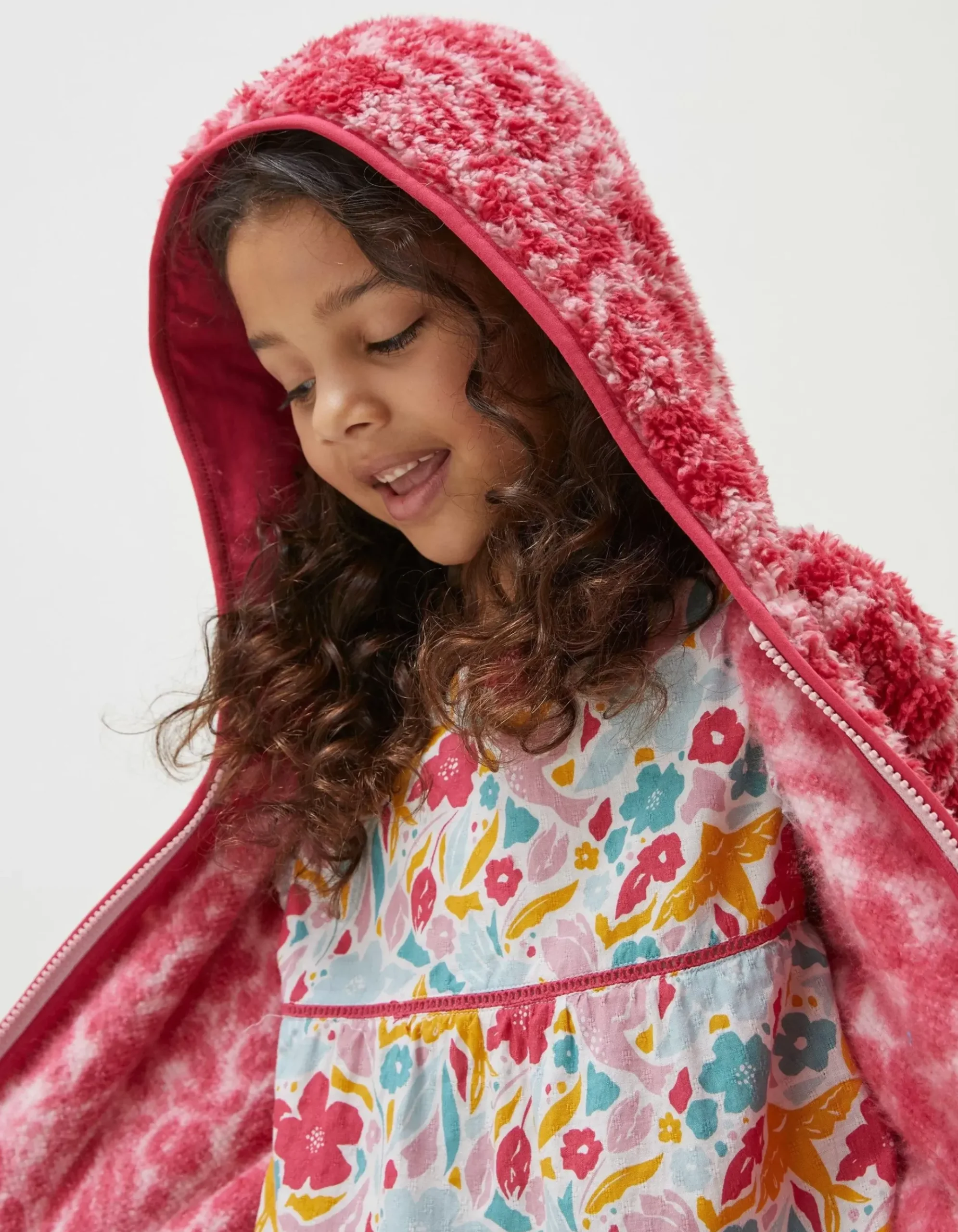Bright Blooms Zip Through Fleece