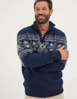Calder Fairisle Half Neck Jumper
