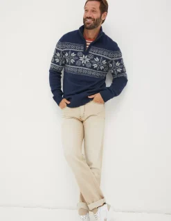 Calder Fairisle Half Neck Jumper