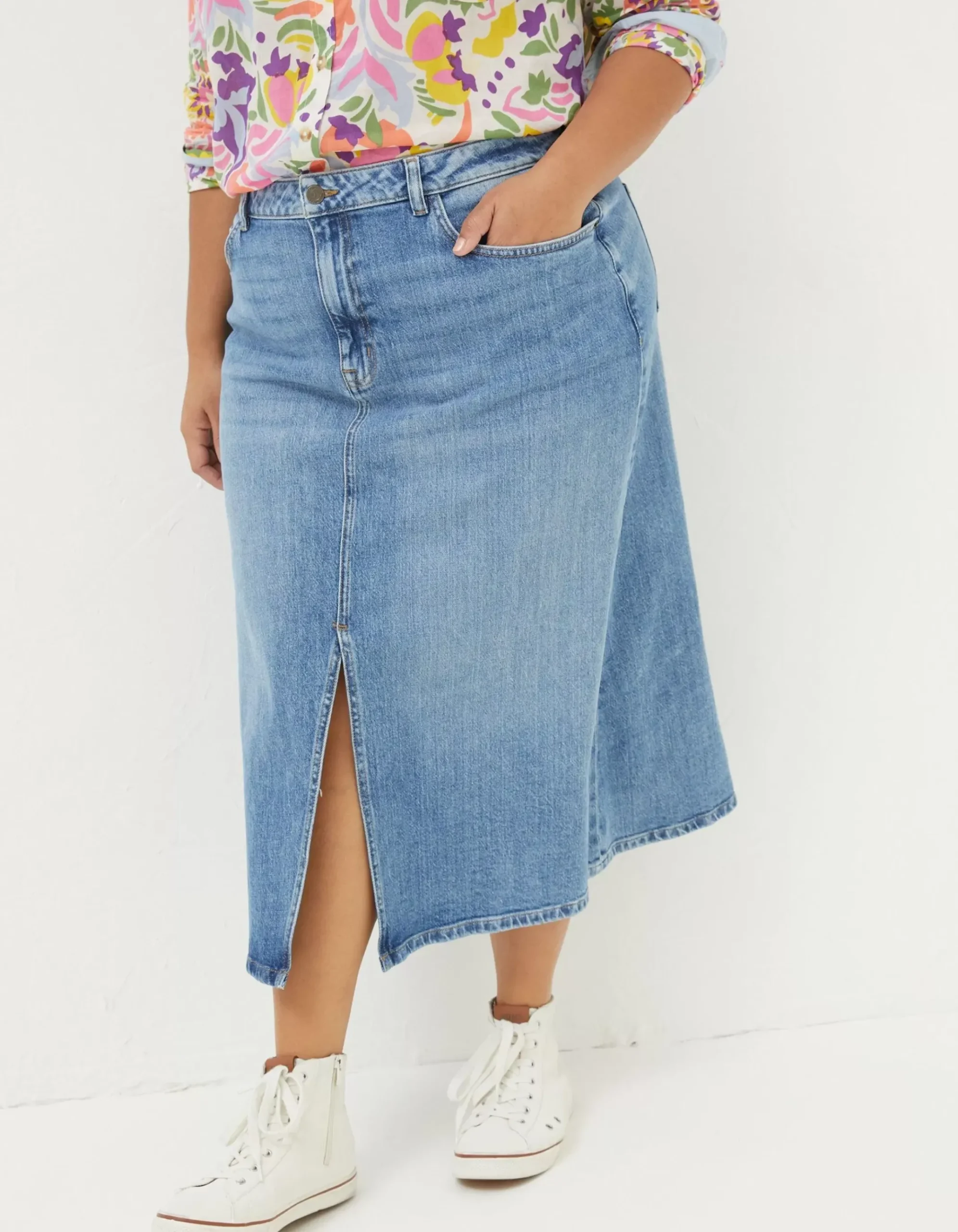 Carla Denim Midi Skirt