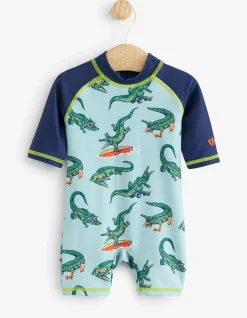 Carter Crocodile Surf Suit And Hat Set