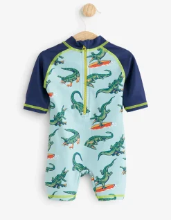 Carter Crocodile Surf Suit And Hat Set