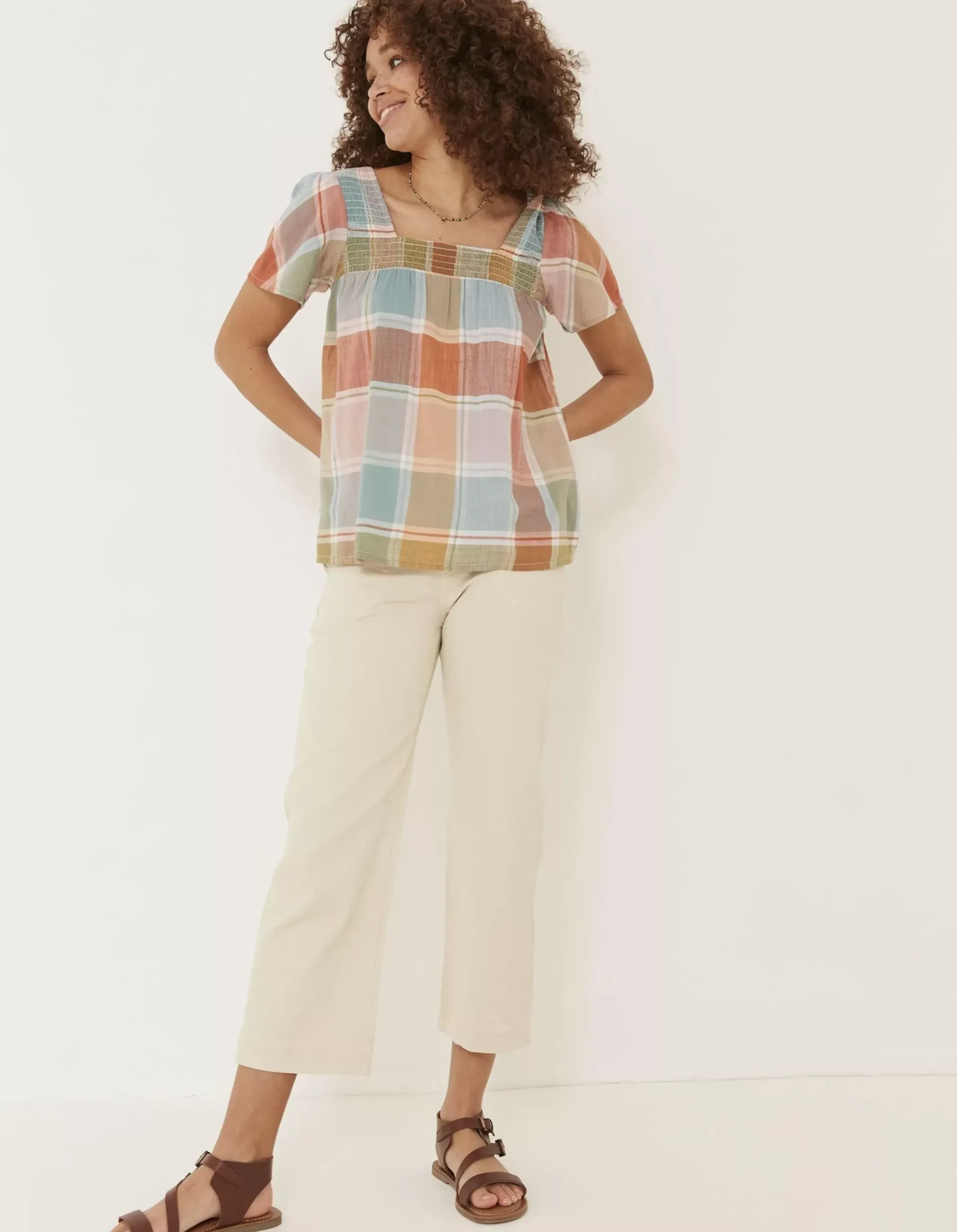 Catherine Check Blouse