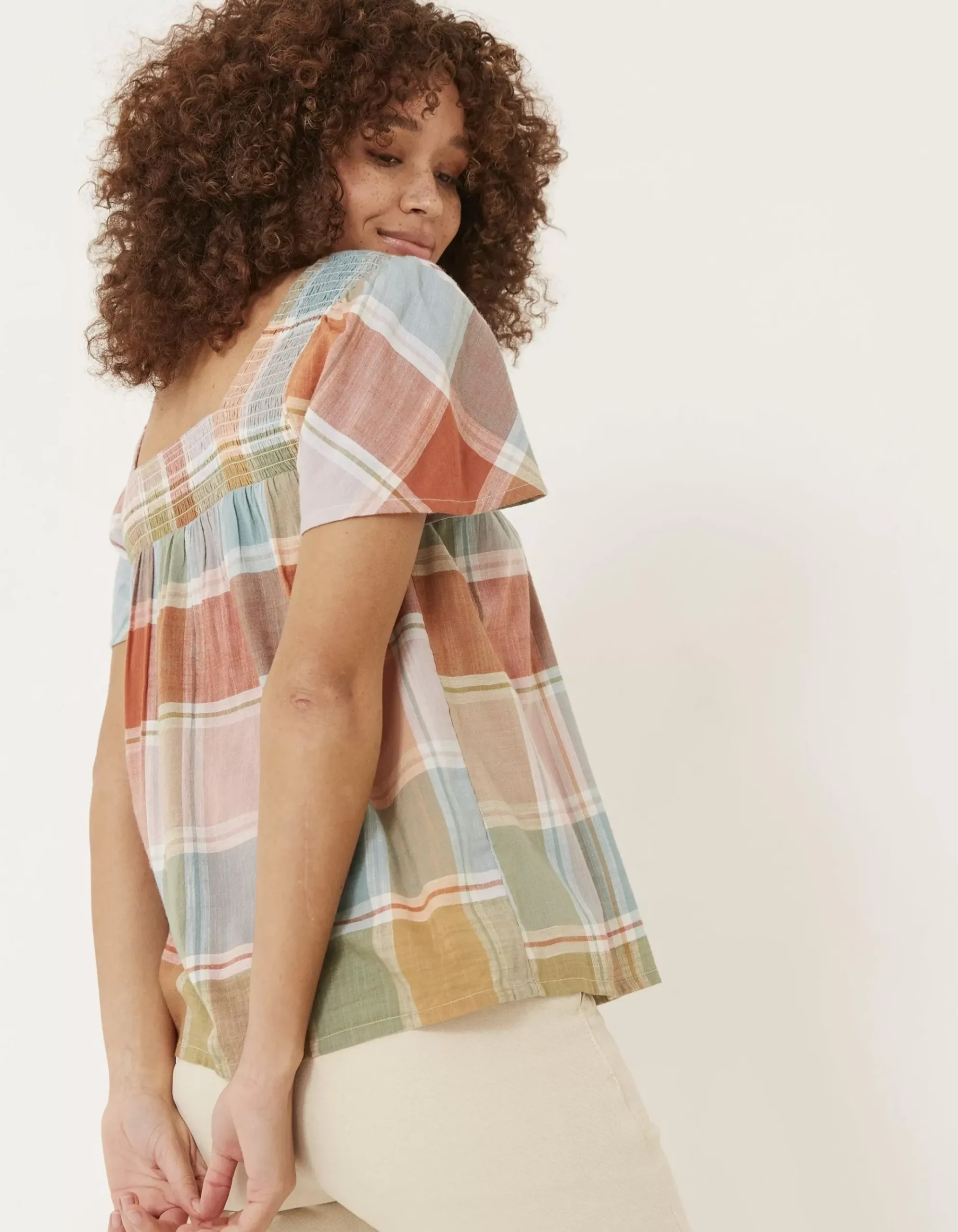 Catherine Check Blouse