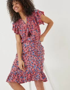 Cece Woodblock Meadow Skirt